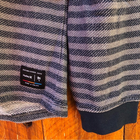 Hurley Striped Long Sleeve Crew Neck - Blue & Gray - Medium NWT - Picture 9 of 16